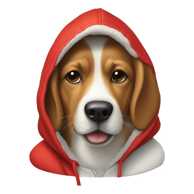 dog wearing a supreme hoodie  sticker