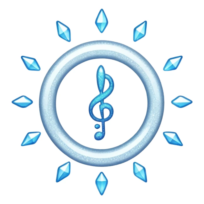 glitter white symbol of health + sticker