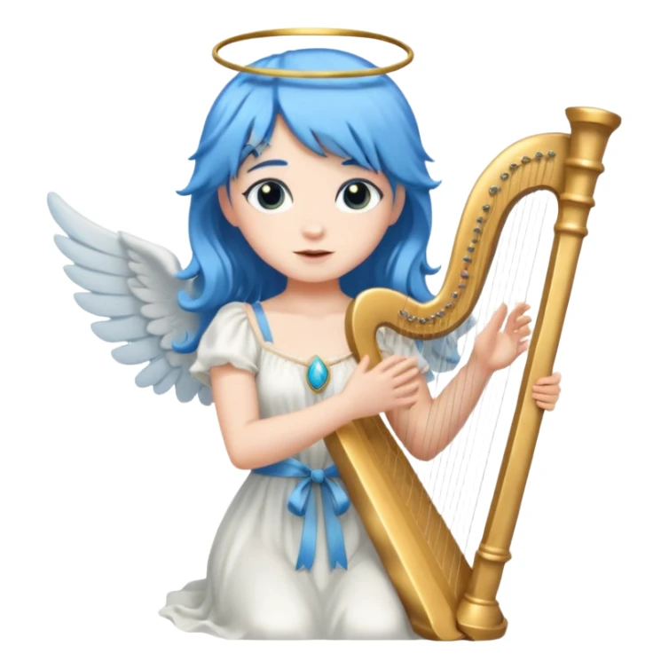 Blue-haired angel holding harpir






























 sticker