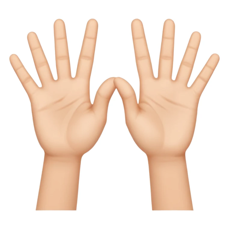 W V as hand signs sticker