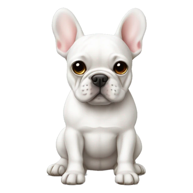 Frenchie white sticker