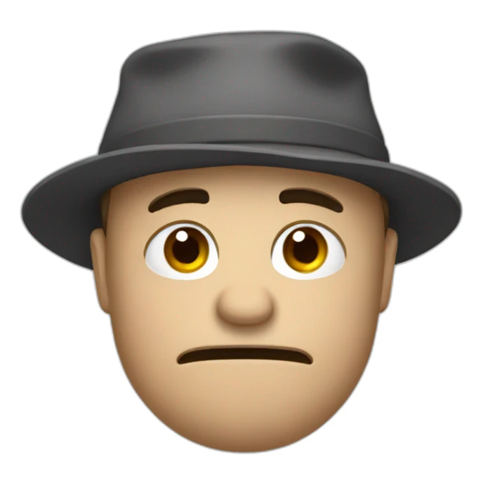 james grumpy hat sticker