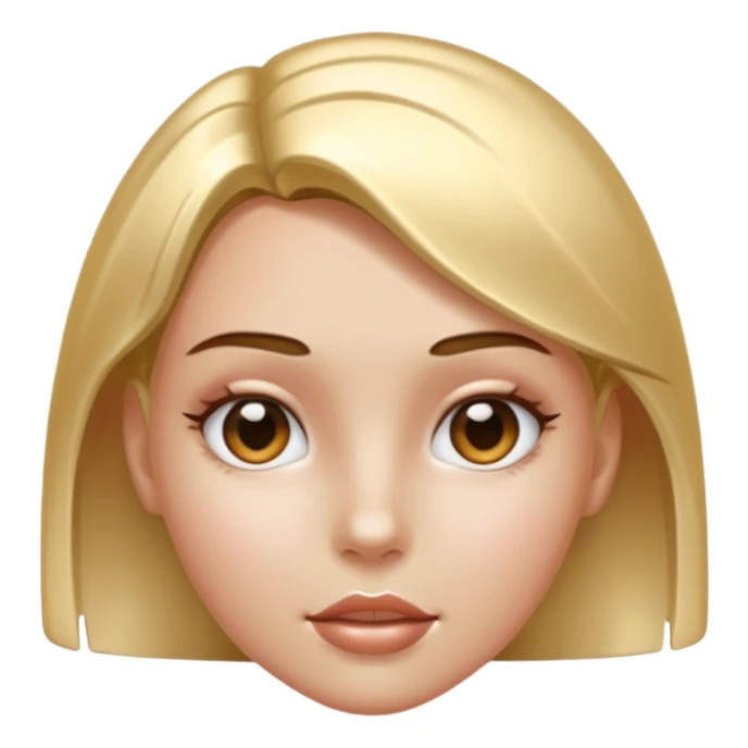 metal skin colored girl sticker