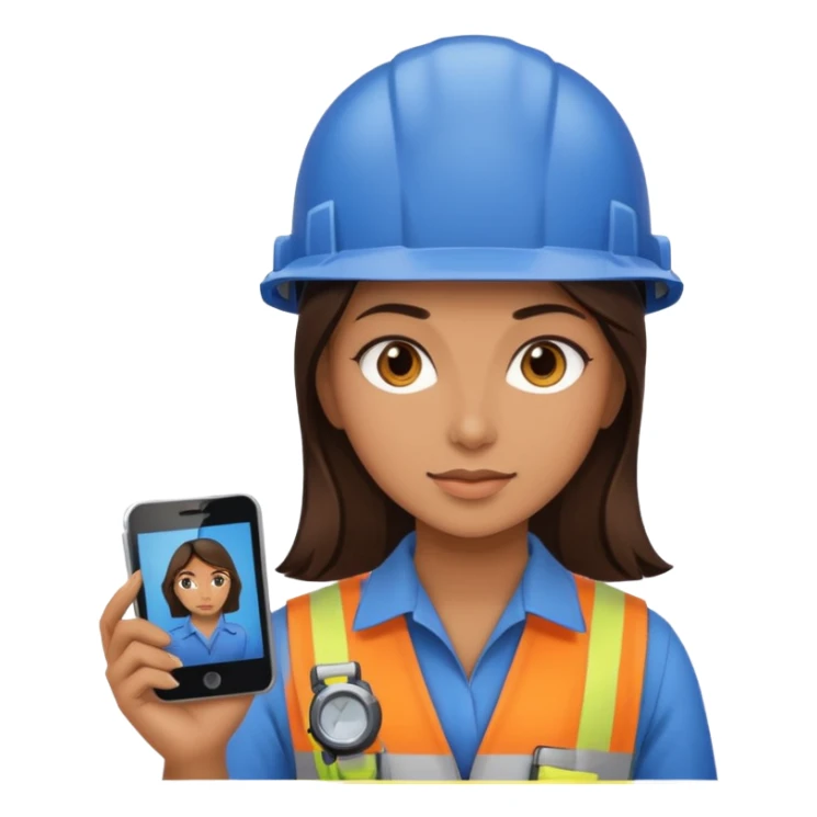 opérateur contrôle non destructif féminin brune sticker