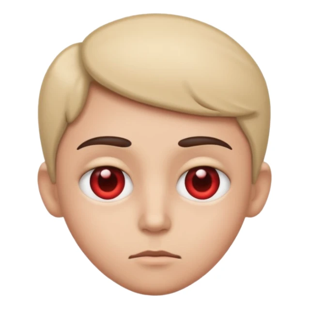 Serious face with heart eyes sticker