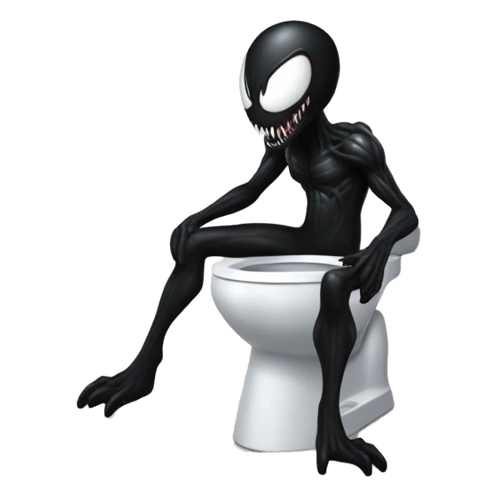 venom symbiote suit toilet sticker