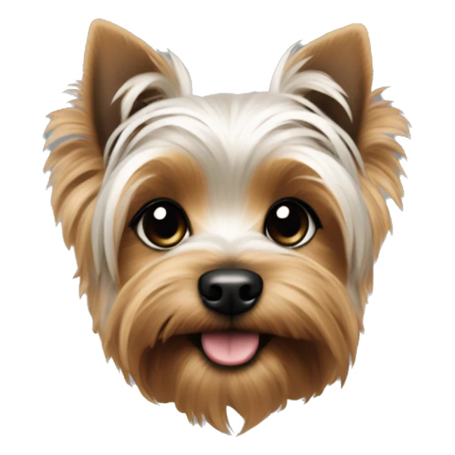 yorkie puppy black and white. no brown.  sticker