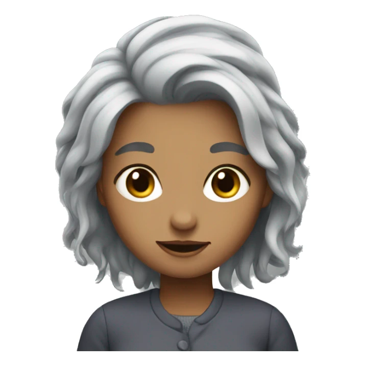 Grey hair girl ok sticker