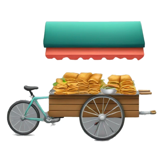 Street cart selling kathi roll sticker