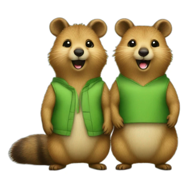 happy-coupple-quokka-the-one-with-green-sleeveless sticker
