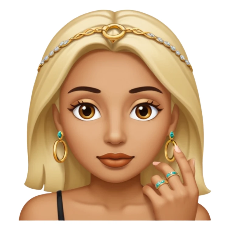 A woman with a RING on the eyebrow and ring on the lower lip. sticker