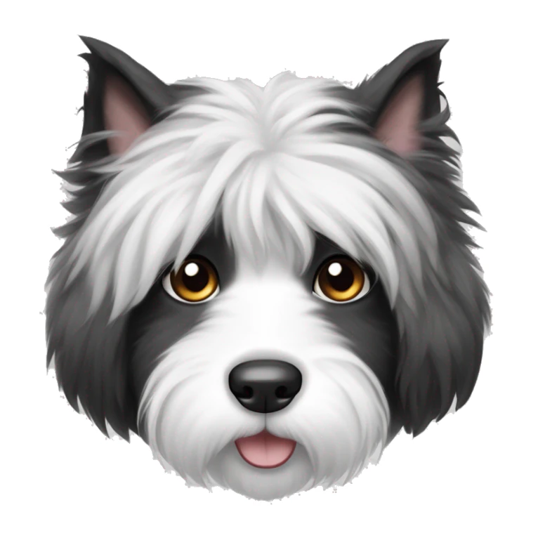 half old English Sheepdog half maine coon cat sticker