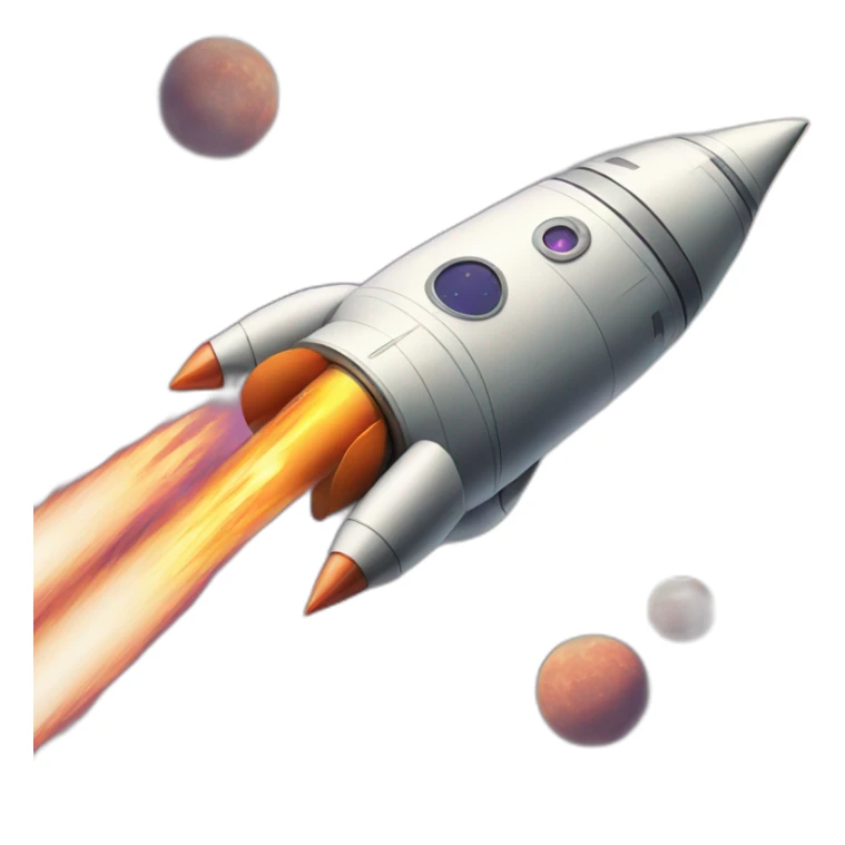 Retrofuturistic Rocket sticker