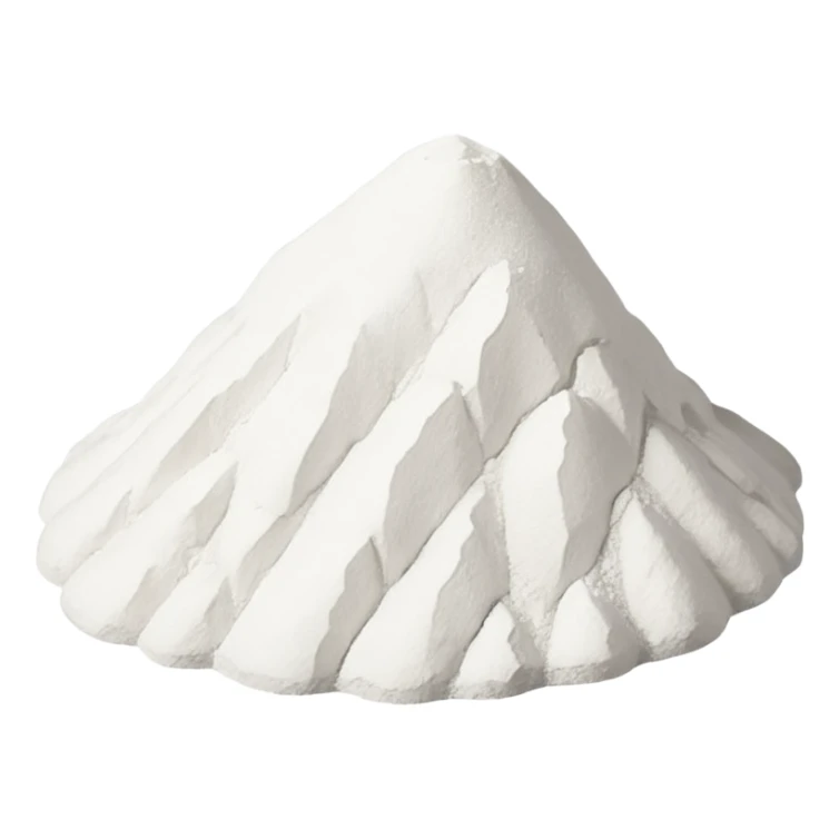 small mound of ultra-white chalky powder loose fine soft airy texture slightly uneven natural edges matte bright surface mineral-like sticker