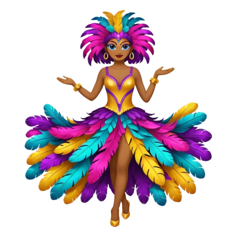 carnival-mas-costume,colorfull dress sticker