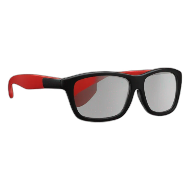 Cara Hombre blanco pelo canoso de punta gafas rojas y negras sticker