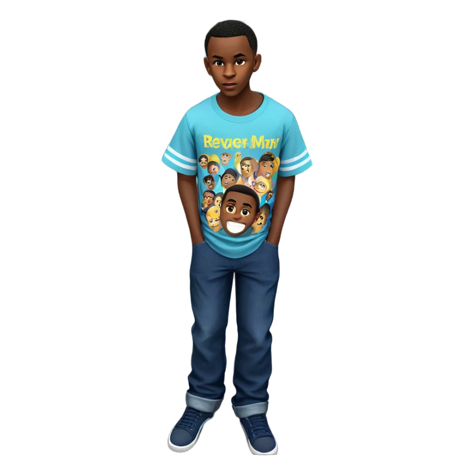 casual dark-skinned male in shirt sticker