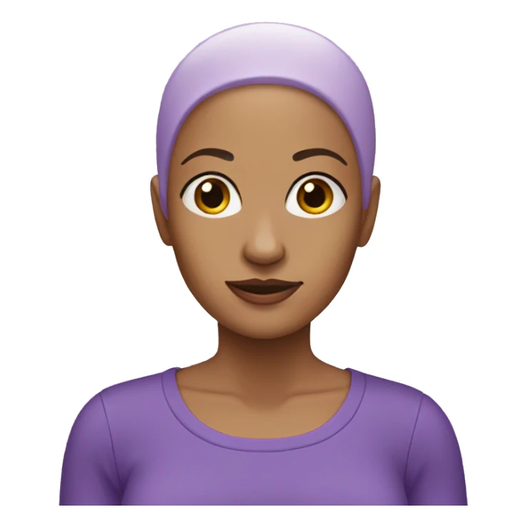 purple woman without hair
 sticker