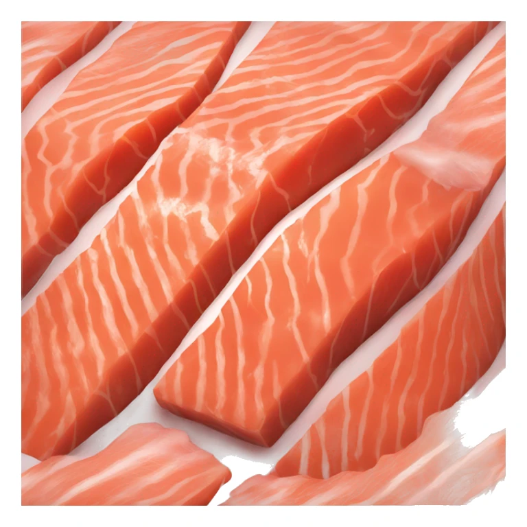 one piece of fillet salmon with skin sticker