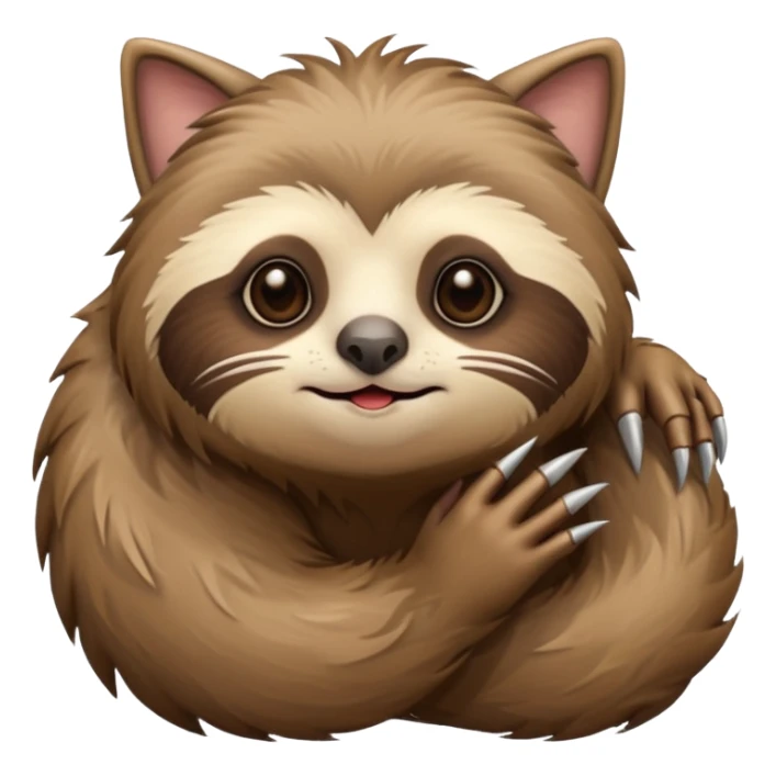 A un gato con una mezcla de un perezoso?  sticker