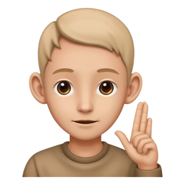 orecchio grande con mano dietro  sticker