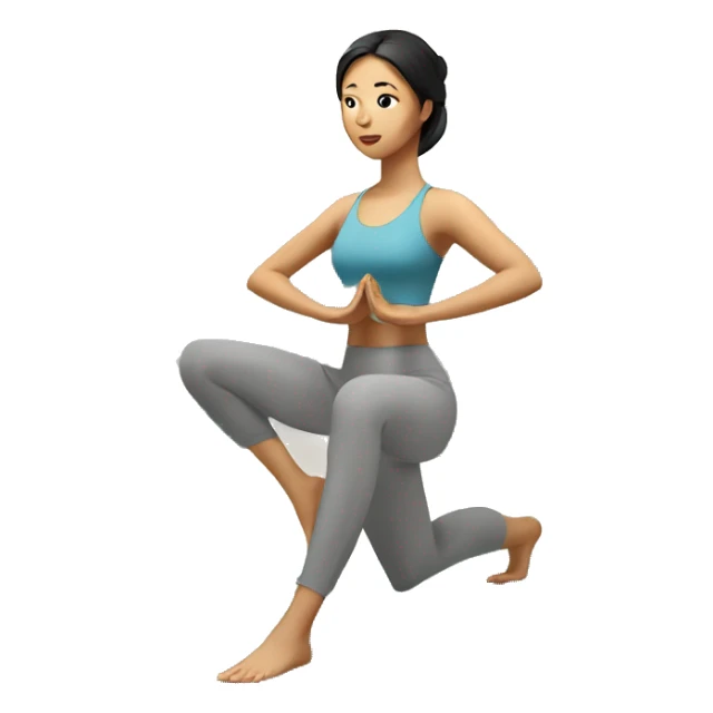 Pilate yoga Asian girl sticker