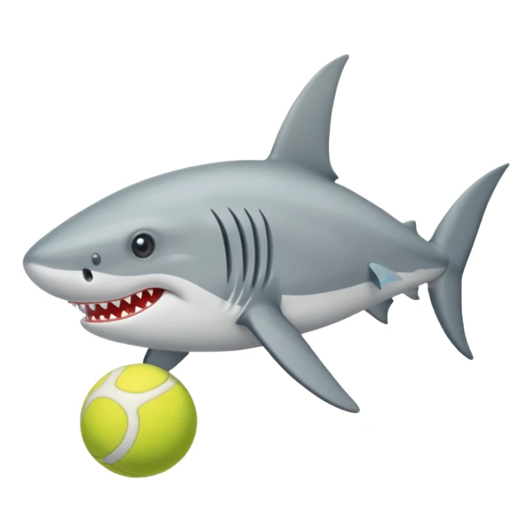 Crea un tiburón con tenis sticker