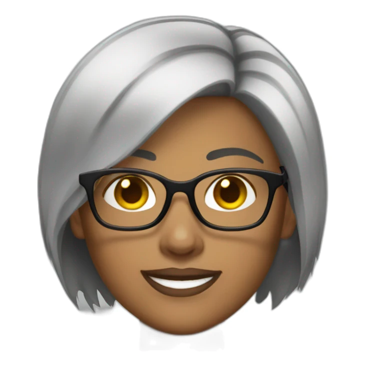 butch woman short dark hair glasses sticker