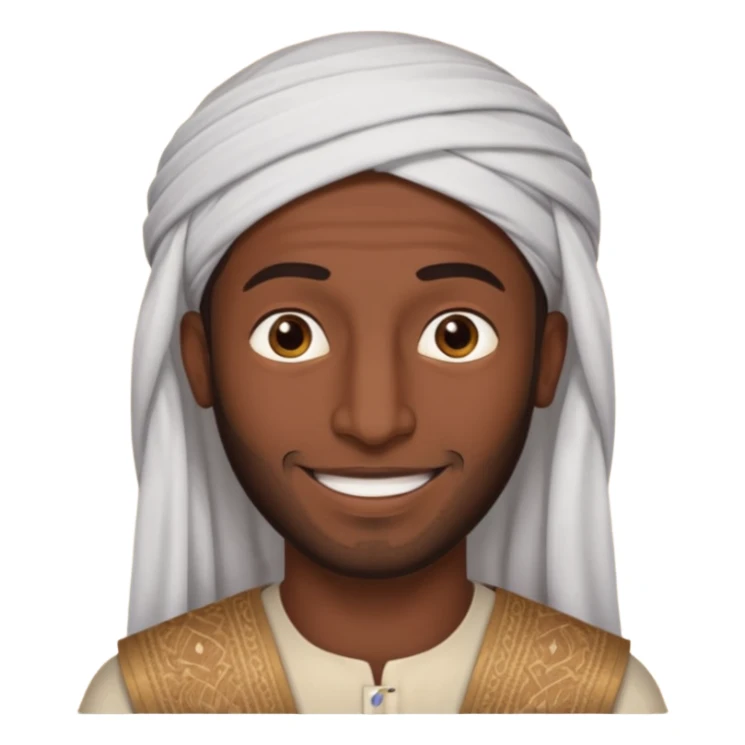 boaz - arab man from the bible no headdress  sticker