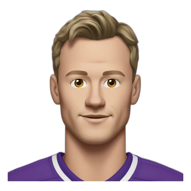 Jonathan Toews wearing a purple shirt and jeans  sticker