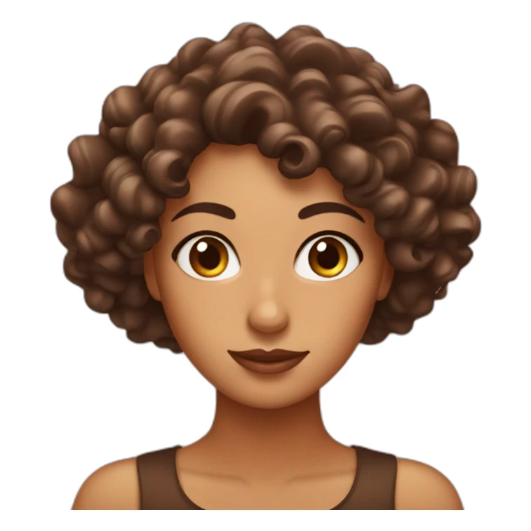 woman with chocolate curls in egypt sticker
