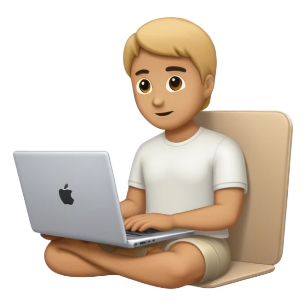 man with laptop on the scene sticker