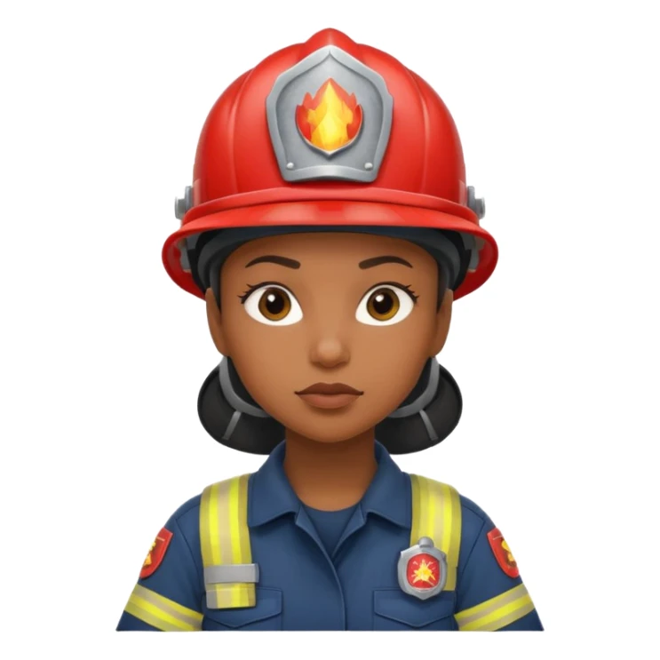 black women Firefighter wearing helmets sticker