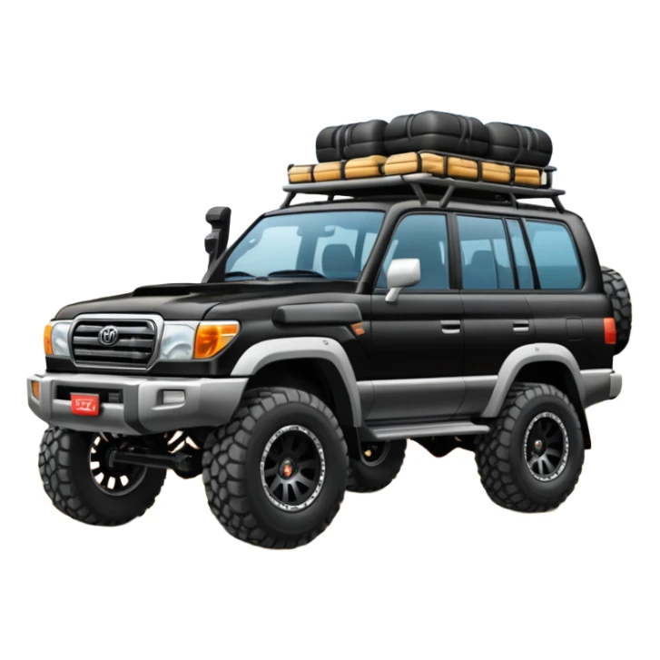 Modified Toyota landcr black color car uiser sticker