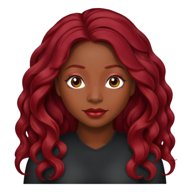 LaTavia Robeson with dark red long hair sticker