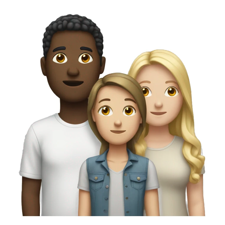 Three white people standing toghether sticker
