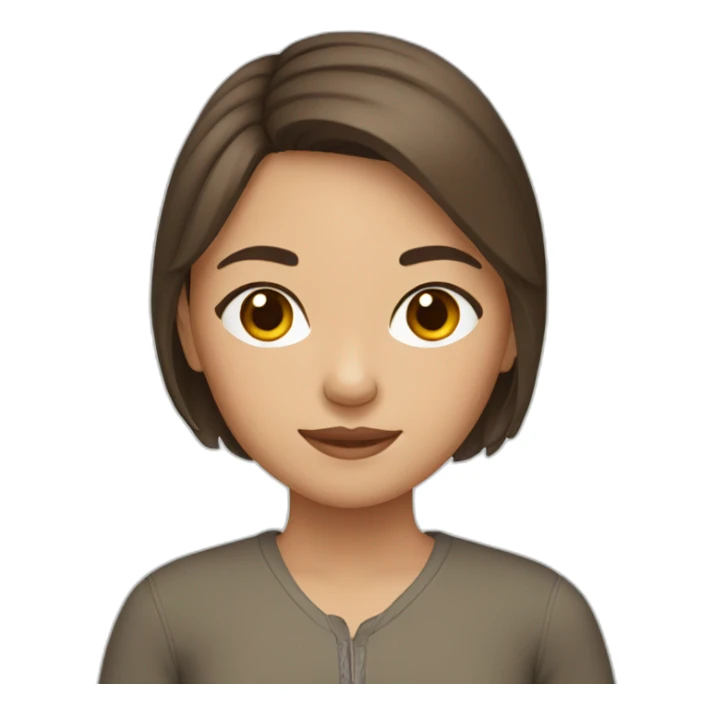 Kazahstan girl with medium brown hair sticker