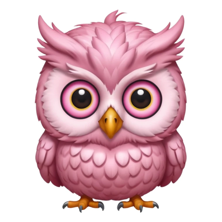 image of a pink owl sticker