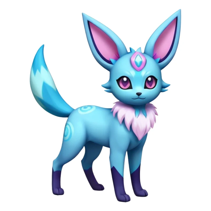 Futuristic Glaceon-Espeon-Sylveon-Umbreon-hybrid, full bod sticker