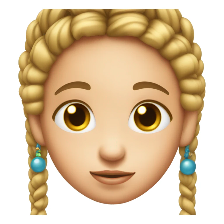 kid with braids and beads with ab bink bow sticker