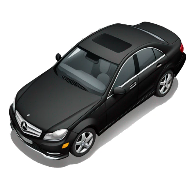 black car mercedes c250 sticker