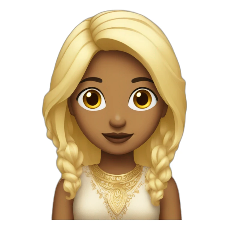 Indian girl with blonde hair  sticker