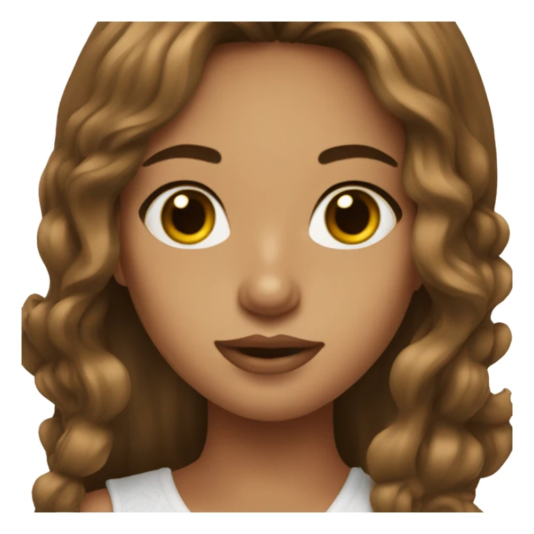 Boujee girl with brown hair sticker