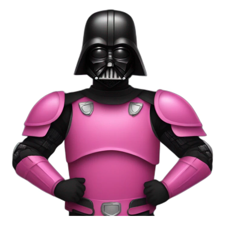 Dark vador wearing full pink armor sticker