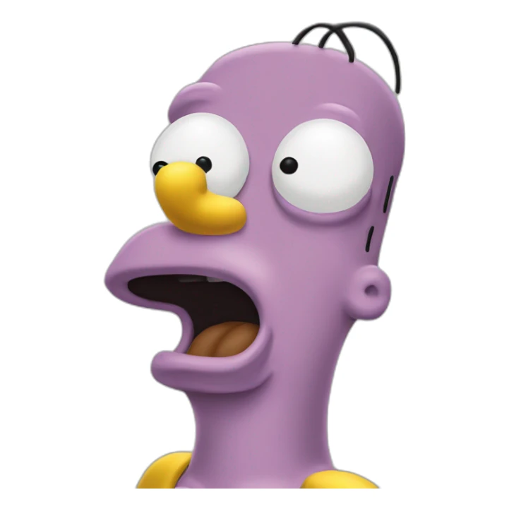 Homer simpsons give a kiss sticker