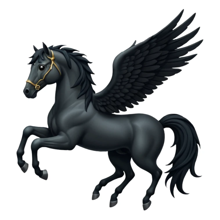 black flying horse Let him look upA sticker