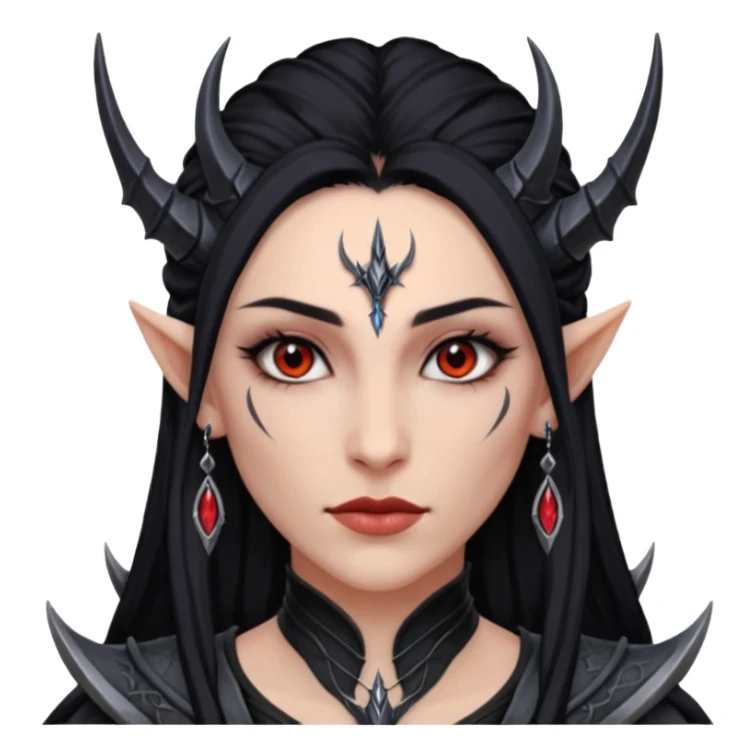ESO female daedric, lashes and earrings sticker