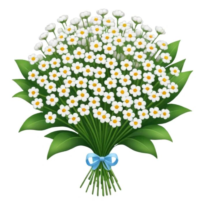 A big bouquet of white gypsophila sticker