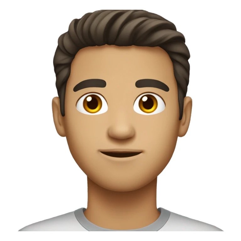 young white hispanic guy with dark brown hair  sticker