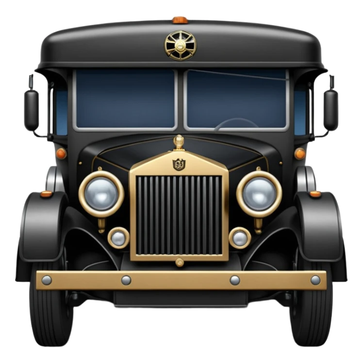 Ornate but stealth 1912 Darth Vader Rolls Royce Grumman mail truck sticker